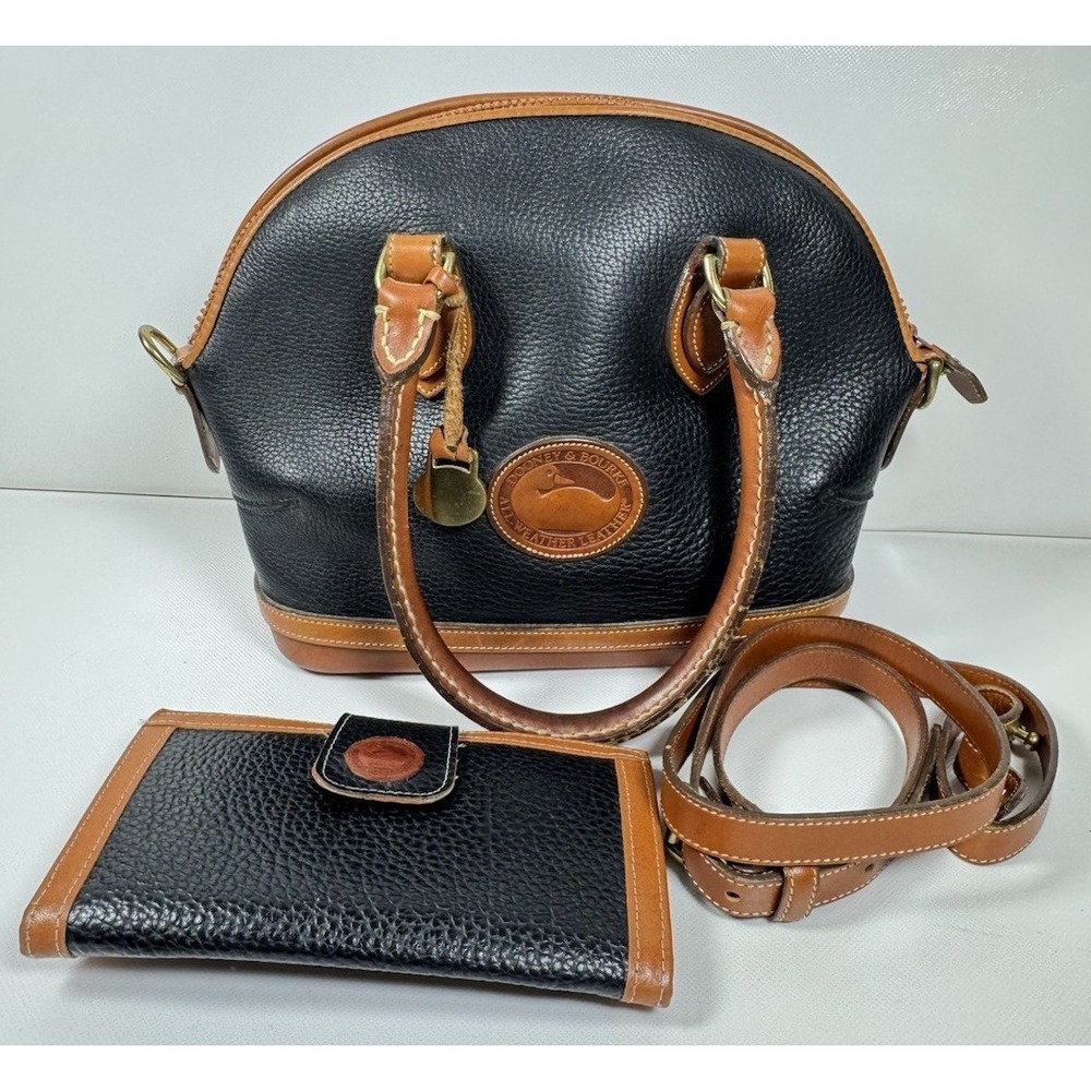 Dooney & Bourke All-Weather Norfolk Dome Satchel Pebbled Leather Wallet